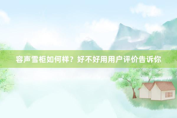 容声雪柜如何样？好不好用用户评价告诉你